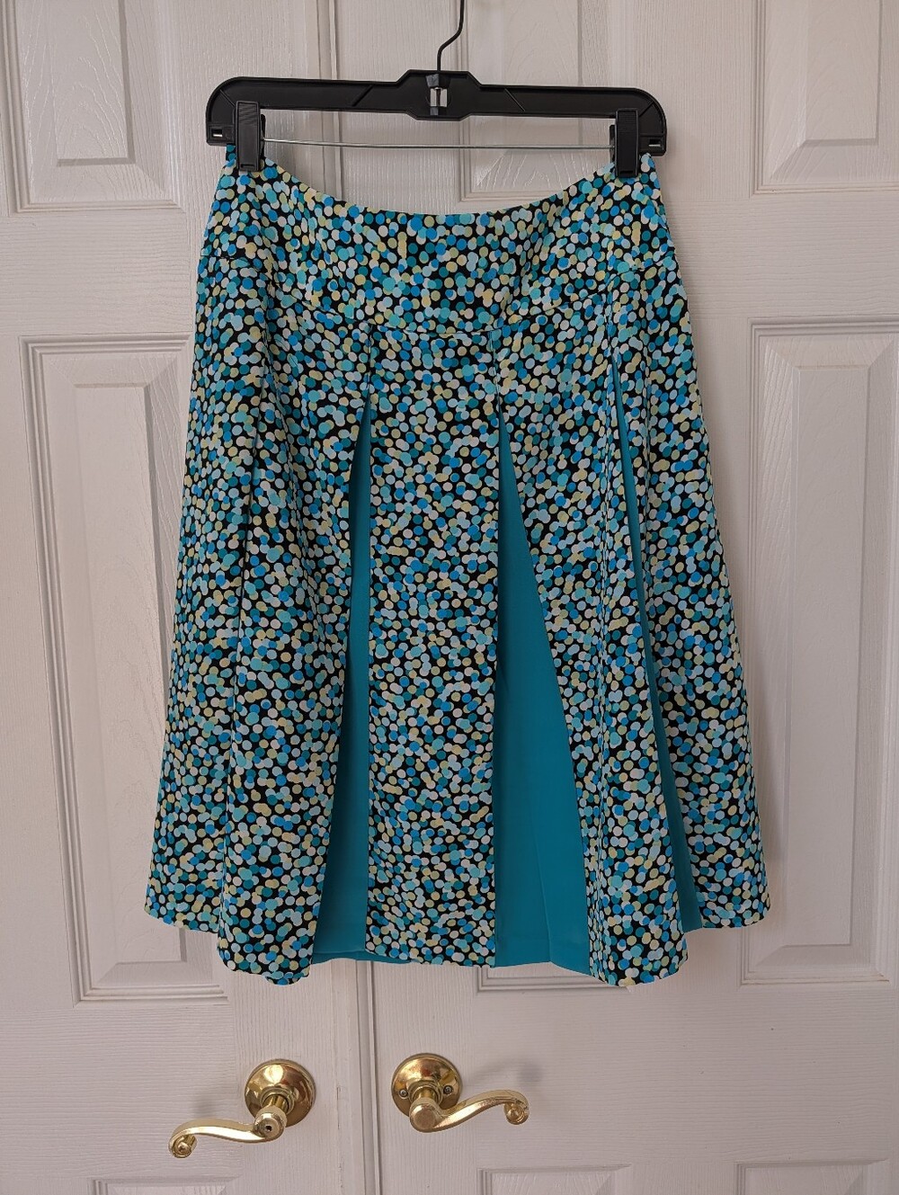 Requirements Teal Multi-Dot Circle Skirt